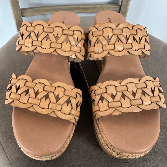 Bare Traps Tan Woven Wedge Sandals -8.5 - Picture 7 of 7